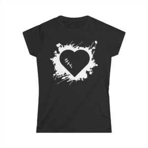 Attractive Graffiti Heart Graphic Short-Sleeve T-Shirt