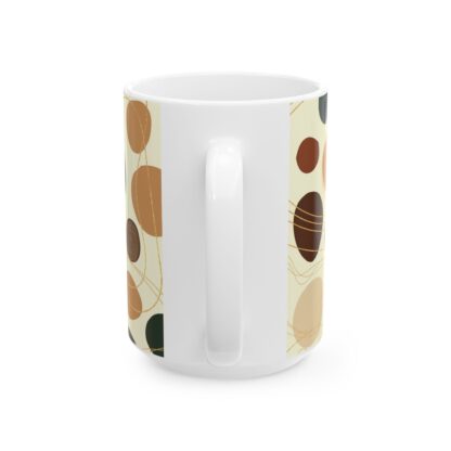 Abstract Swirl & Circle Pattern Ceramic Mug, (11oz, 15oz) - Image 10