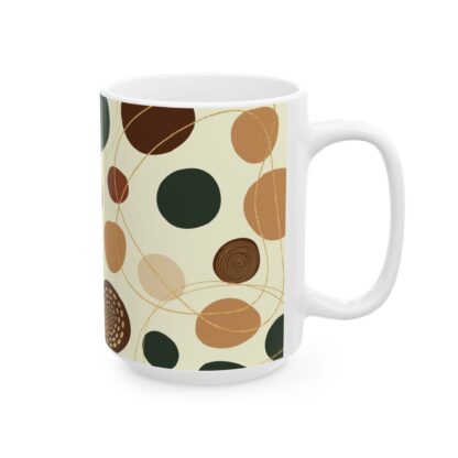 Abstract Swirl & Circle Pattern Ceramic Mug, (11oz, 15oz) - Image 12