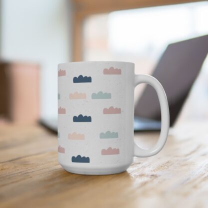 Hand-Drawn Cloud Pattern Ceramic Mug, (11oz, 15oz) - Image 13