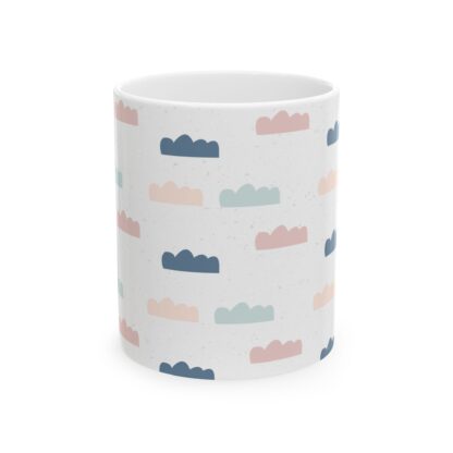 Hand-Drawn Cloud Pattern Ceramic Mug, (11oz, 15oz)