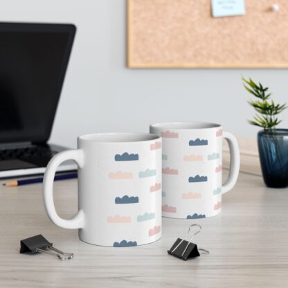 Hand-Drawn Cloud Pattern Ceramic Mug, (11oz, 15oz) - Image 5