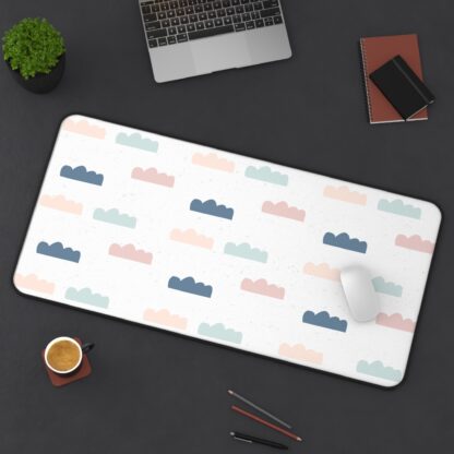 Retro Cloud Pattern Desk Mat – Soft, Stylish & Functional